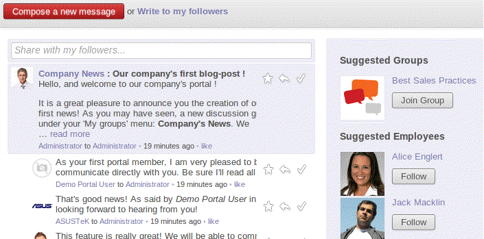 Odoo image and text block