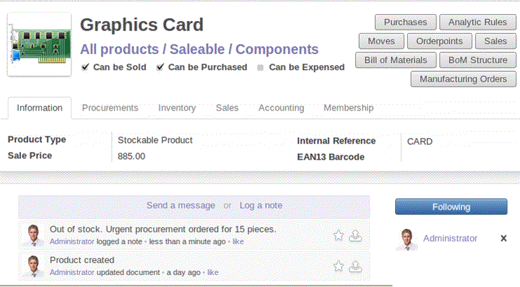 Odoo image and text block