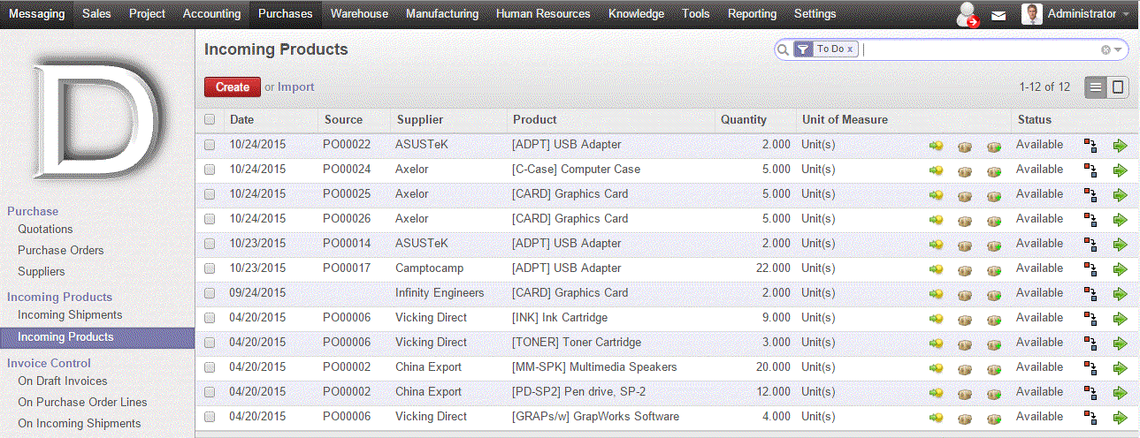 Odoo image and text block