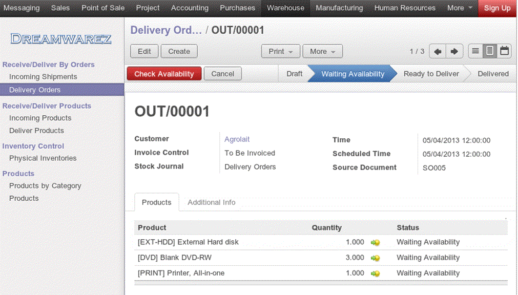 Odoo text and image block