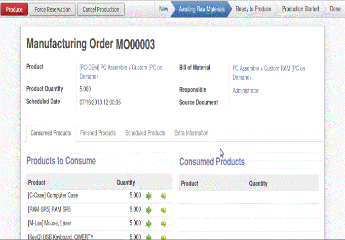 Odoo text and image block