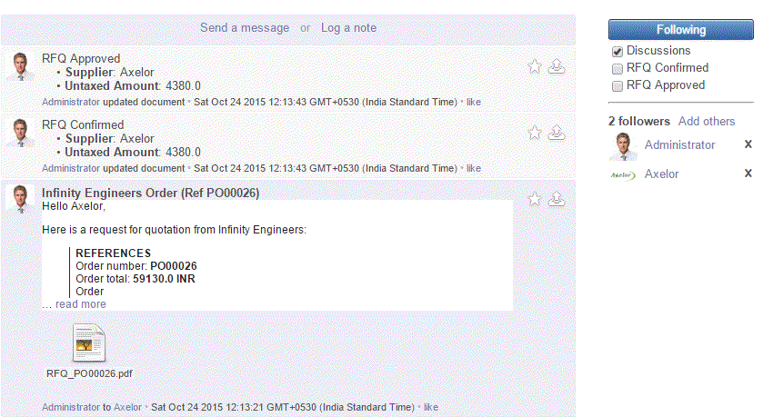 Odoo text and image block