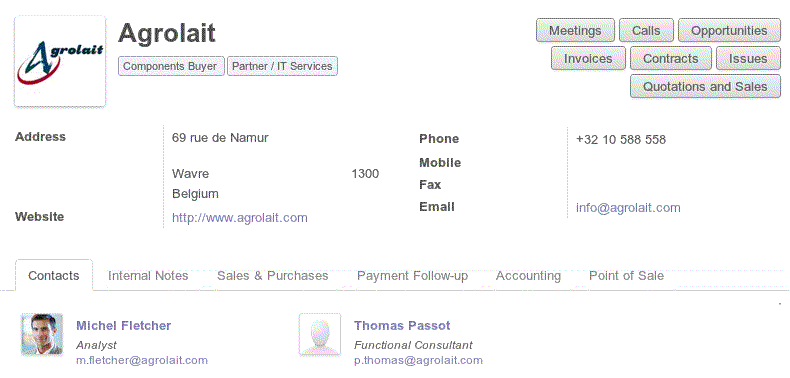 Odoo text and image block