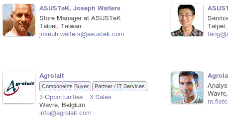 Odoo image and text block